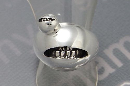 smile_mammy anti smile ball ring with a nano smile ball (s_m-R.19) 不高兴 怒 微笑 銀 戒指 指环 sterling