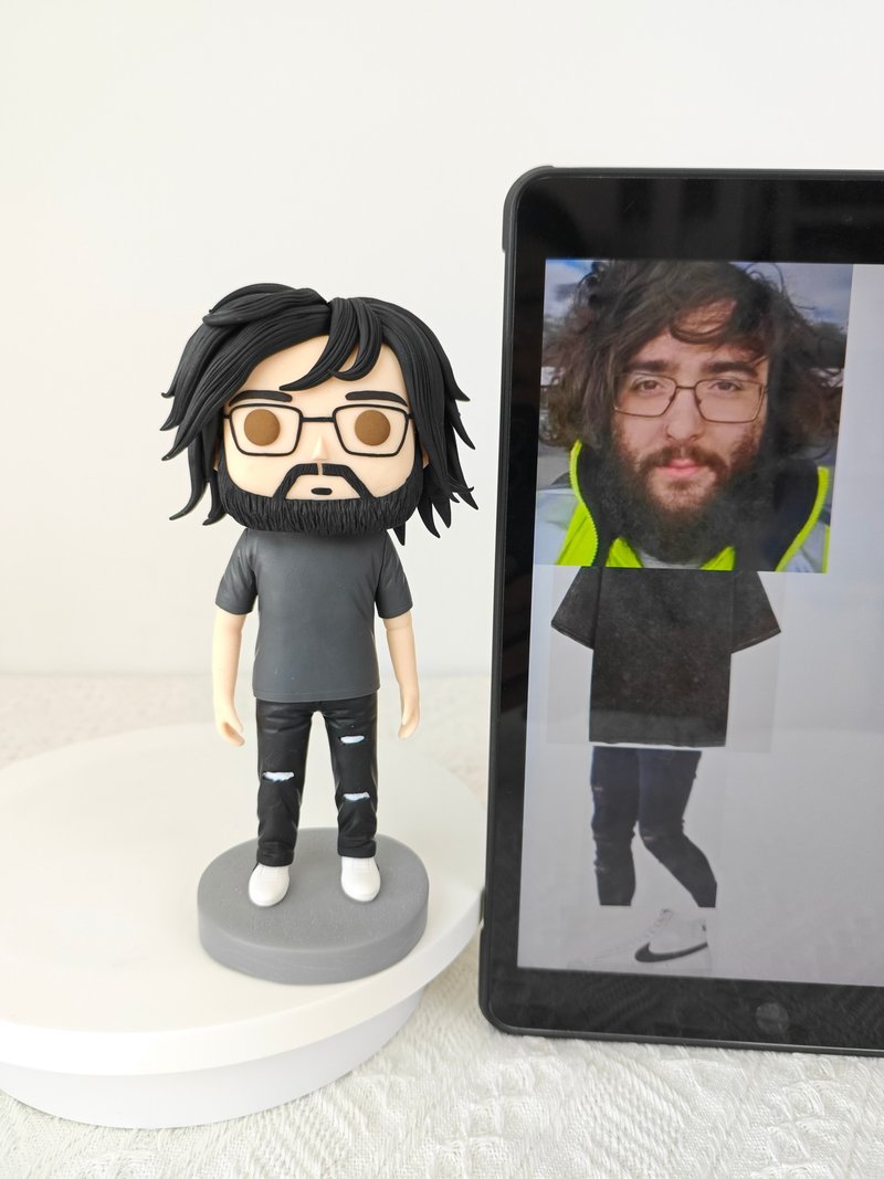 【客製化3D人像公仔】訂製手工Funko Pop男生朋友老公生日禮物 - 公仔/玩偶 - 黏土 多色