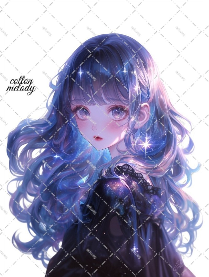original sticker no.5556 人物ステッカー オリジナルステッカー 人物ステッカー 女の子ステッカー オリジナル人物ステッカー - 貼紙 - 紙 