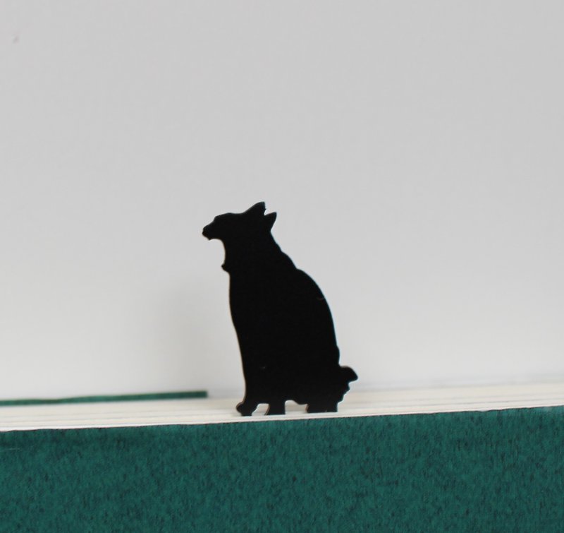 黒猫のしおり ブックマーク　あくび　 読書 本  プレゼント   CAT  BOOKMARK - 書籤 - 其他金屬 黑色