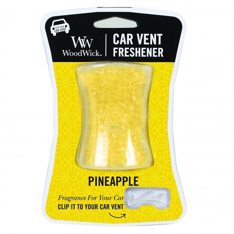 WoodWick® Car Vent Freshener-Pineapple - Fragrances - Other Materials Yellow