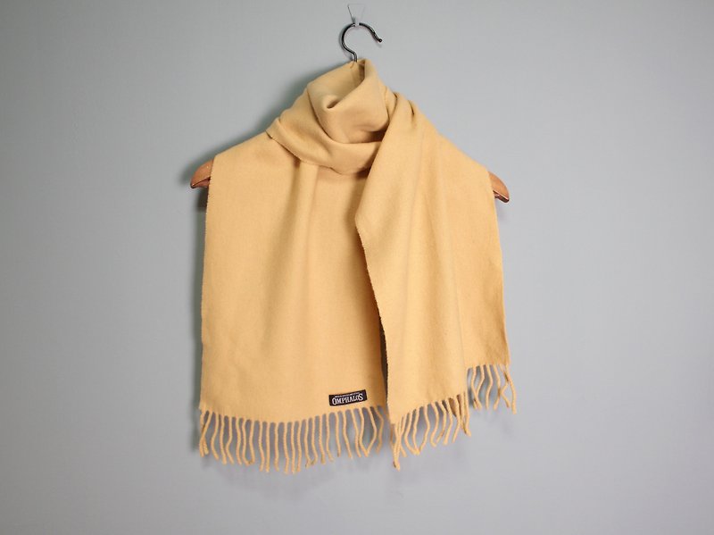 FOAK Vintage Omphalos Goose Yellow Scarf - Scarves - Wool 