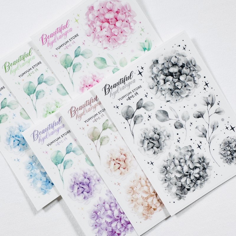 Hydrangea Pet Stickers - 貼紙 - 其他材質 