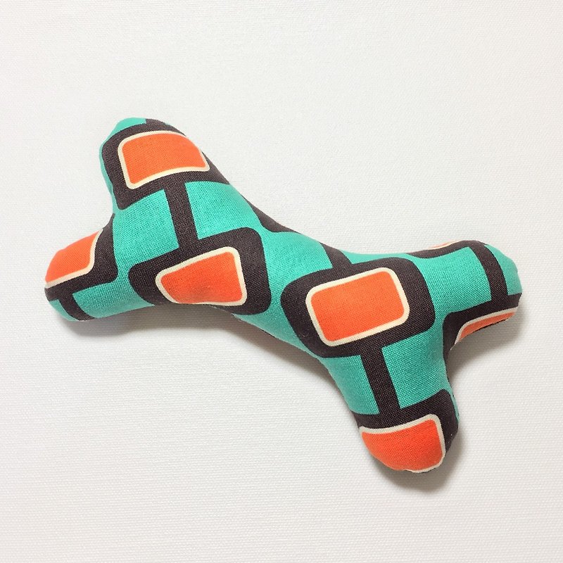 Dog toys - Obi Series / fill bones (green geometric 2) - ของเล่นสัตว์ - ผ้าฝ้าย/ผ้าลินิน สีเขียว