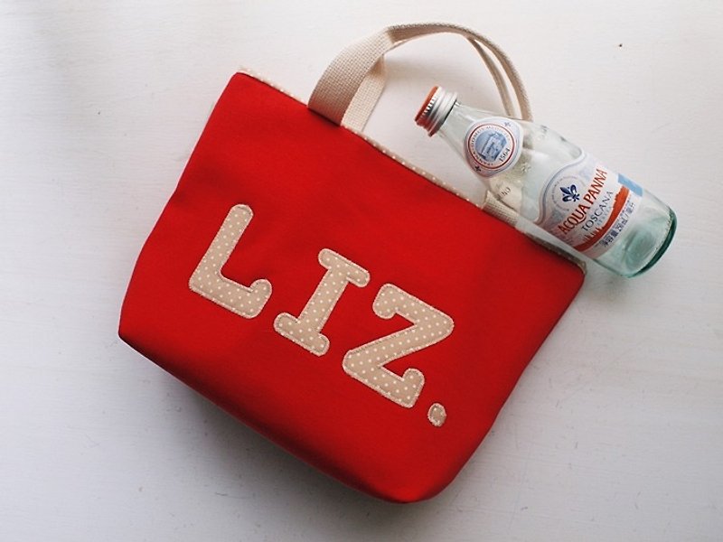 hairmo. Exclusive Letter Out Bag / Lent Bag Magnetic Button-Red (3 words) - Handbags & Totes - Paper Red