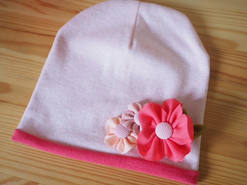 Handmade baby/ kid hat and hair clip set - Bibs - Other Materials Pink