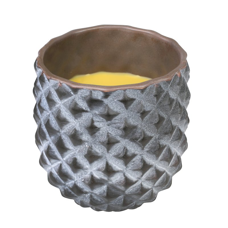 . WW 16oz ceramic mug wax fruit - pineapple - เทียน/เชิงเทียน - ขี้ผึ้ง สีเหลือง