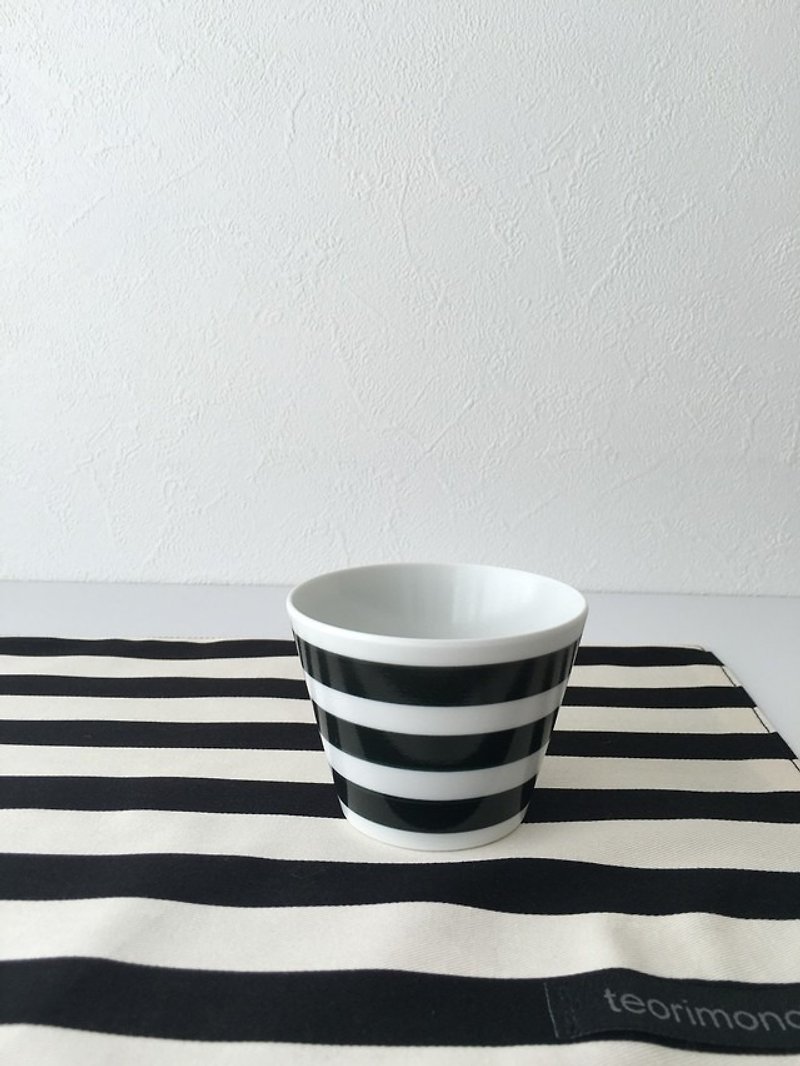 Reversible place mat [black stripe] ★ stitch There ★ - Place Mats & Dining Décor - Cotton & Hemp Black