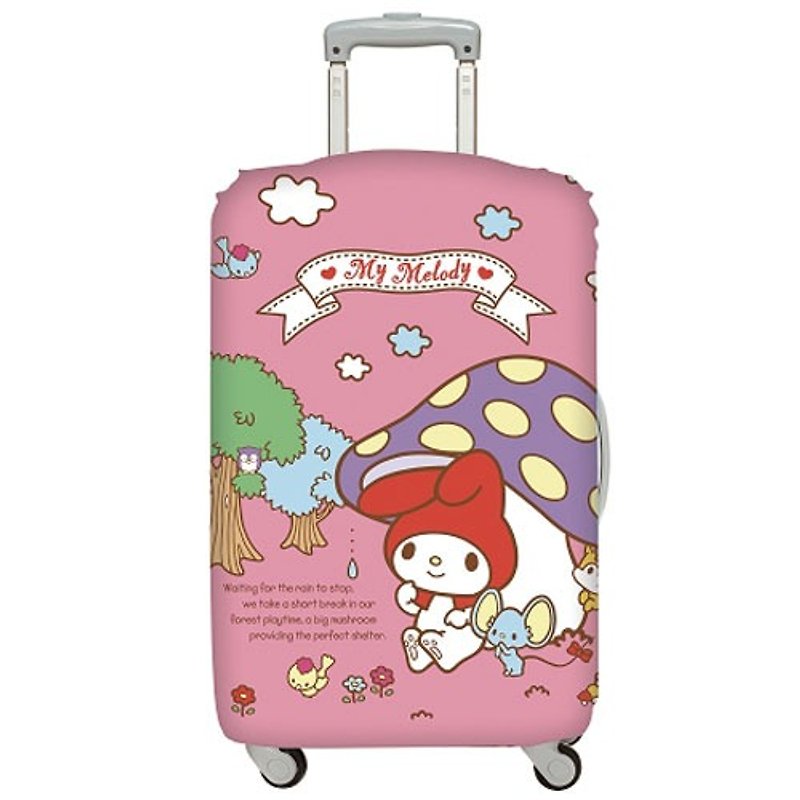 LOQI Luggage Jacket│Melody Mushroom L - กระเป๋าเดินทาง/ผ้าคลุม - วัสดุอื่นๆ สึชมพู