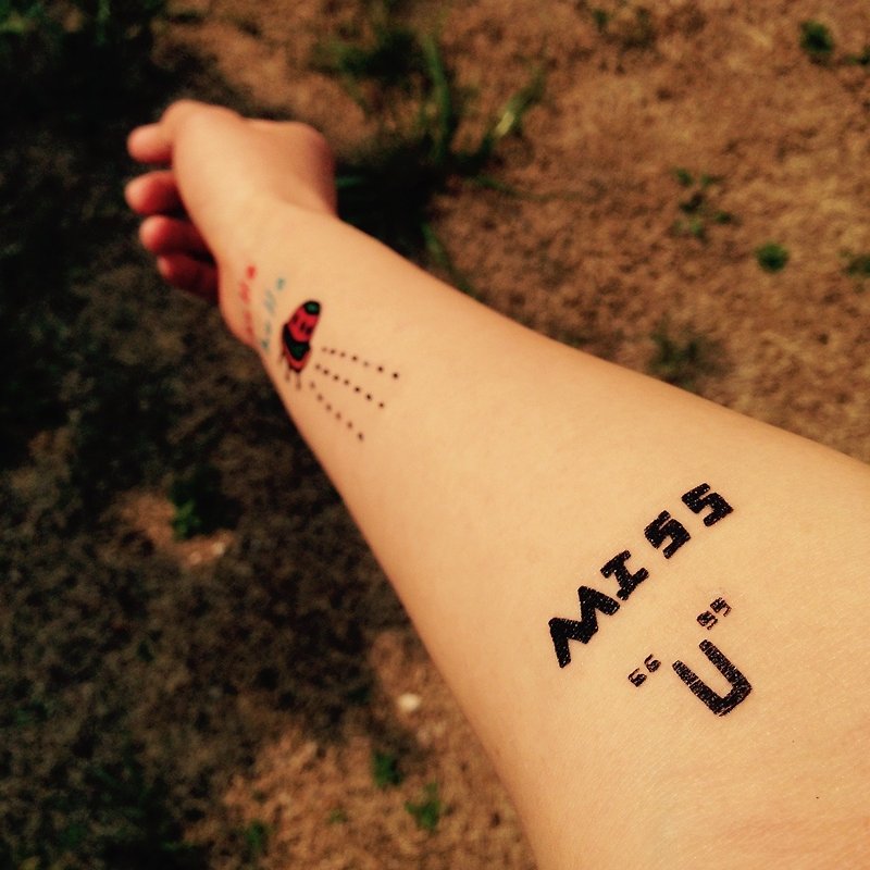 D.W.L ［MISS U］紋身 紋身貼紙 刺青 刺青貼紙 tattoo tattoos - 紋身貼紙/刺青貼紙 - 紙 