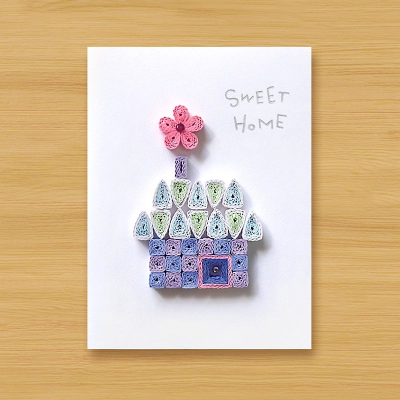 (3 types to choose from) Handmade rolled paper cards _ SWEET HOME-Mother Card, Father Card - การ์ด/โปสการ์ด - กระดาษ ขาว