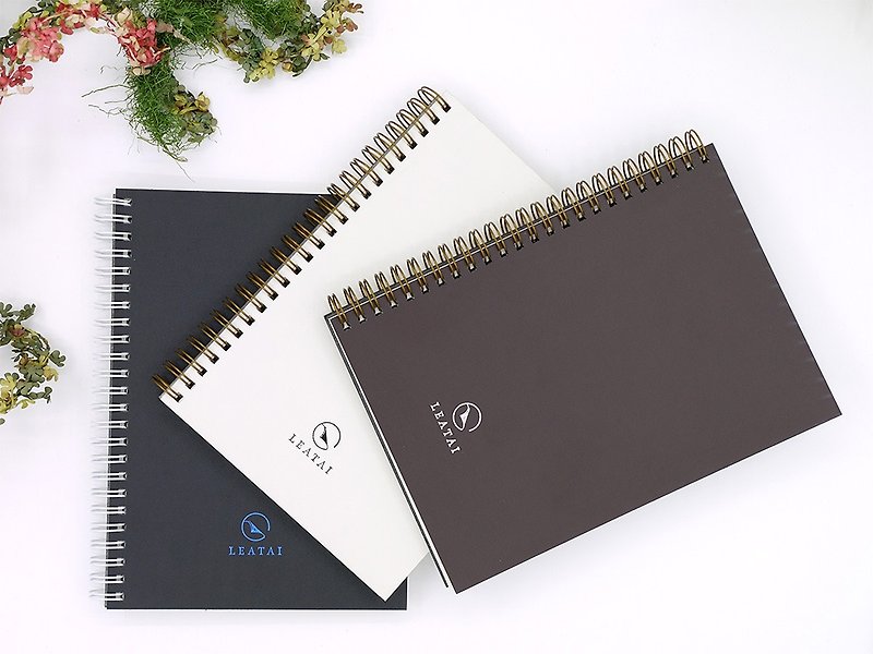 Recycled Leather。A5 Spiral Notebook - Notebooks & Journals - Paper Brown