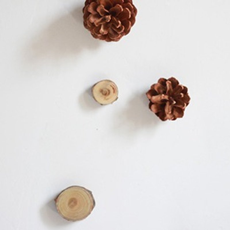 パインコーンマグネットパインコーンマグネットパインコーン冷蔵庫ペーストなし - 置物 - 木製 ブラウン