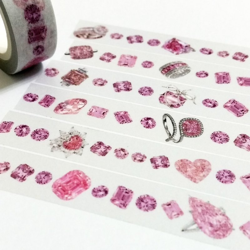 Masking Tape Pink Diamond - มาสกิ้งเทป - กระดาษ 