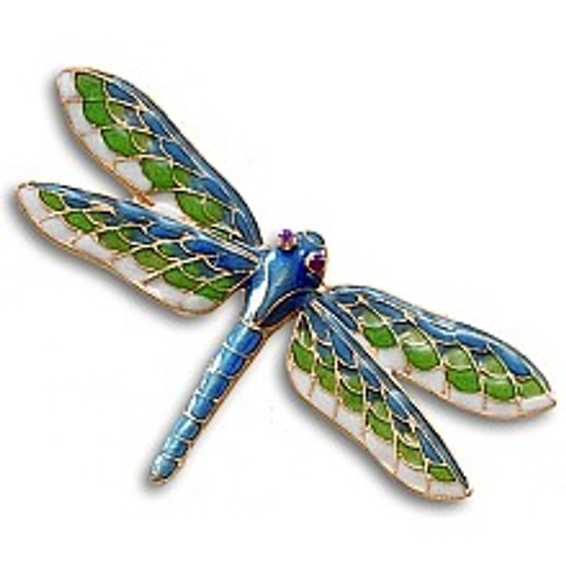 Chrysler Art Museum Tiffany Dragonfly Pin - Brooches - Other Metals Multicolor