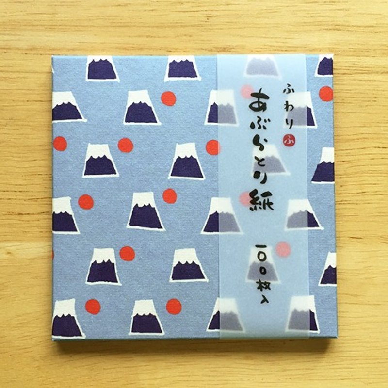 日本 伊予和紙 Fuwari 吸油面紙100枚【富士山(FWA001)】 - 其他 - 紙 藍色