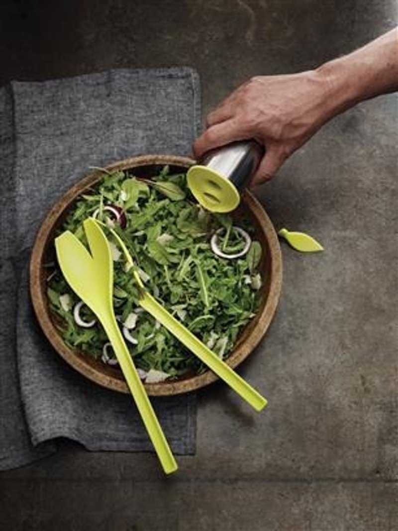 Tulip Tulip Salad Mixing Spoon Set - ช้อนส้อม - พลาสติก สีเขียว