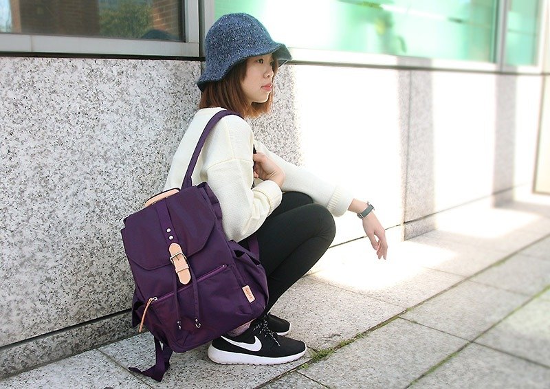[Light Sweet Caramel] Classic Lovely Backpack (Strap Thickened Upgrade) - Fantasy Purple (MIT Made - Backpacks - Other Materials Purple