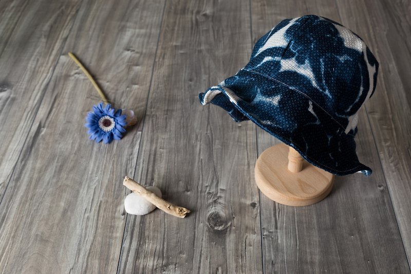 breeze_japanese blue dyed hat.some - Hats & Caps - Cotton & Hemp Blue