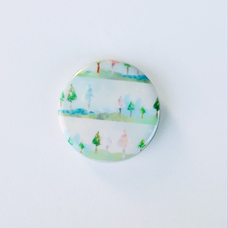 Pins / Level ground and trees - Brooches - Plastic Green