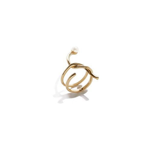ARTISMI 環繞珍珠長戒指 925銀厚鍍18K金 Effrene Pearl Ring