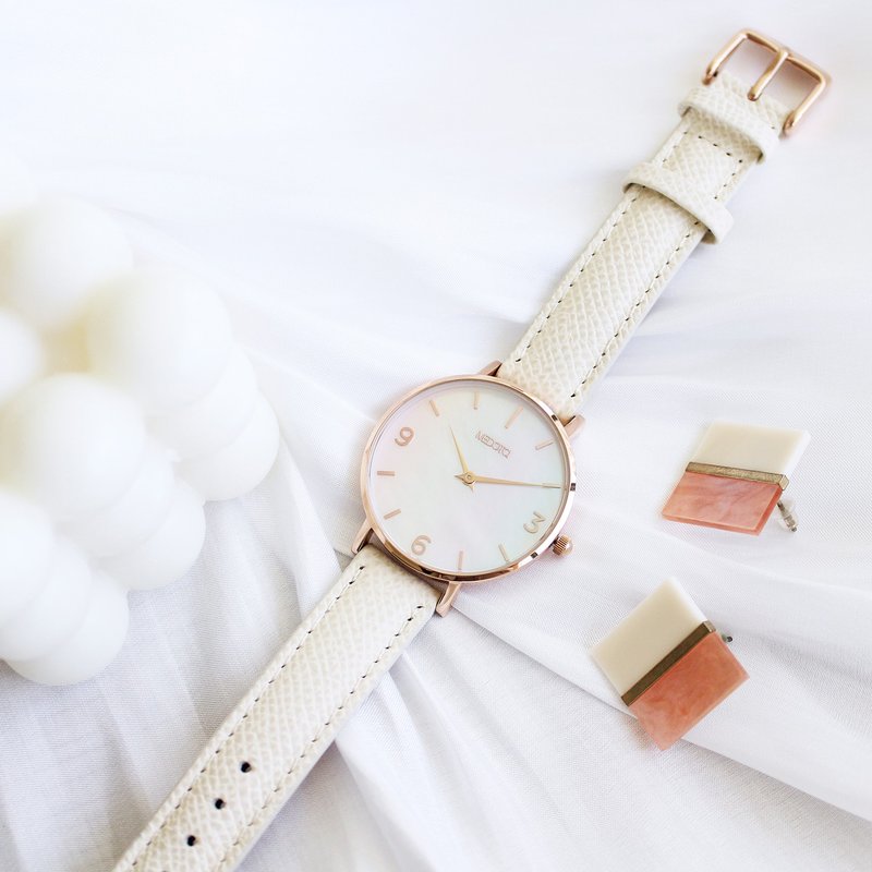 CERES Series natural mother-of-pearl ladies watch / Rose Gold - นาฬิกาผู้หญิง - สแตนเลส สึชมพู