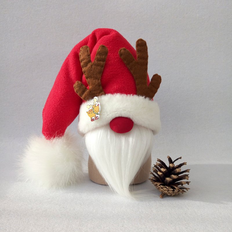 Reindeer Gnome Christmas Gnome Décor Holiday Gnome Plush Gnome Xmas Decoration - 公仔/玩偶 - 其他金屬 