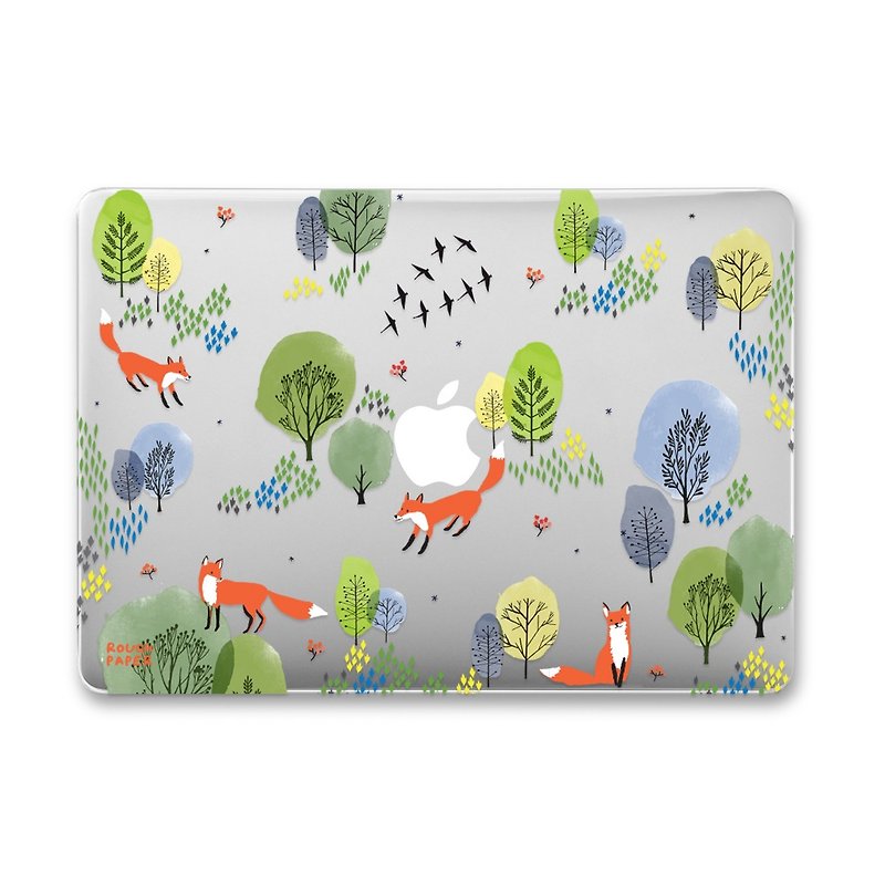 小狐狸的日常 | 印花透明MacBook電腦保護殼 - 平板/電腦保護殼/保護貼 - 塑膠 