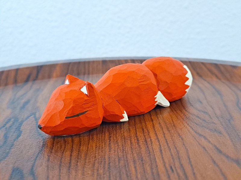 Sleepy Fox - 公仔/玩偶 - 木頭 