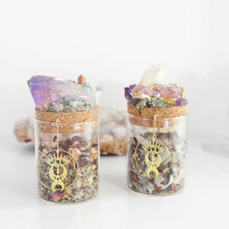 水晶能量雙瓶~草藥收納 - 其他 - 水晶 粉紅色