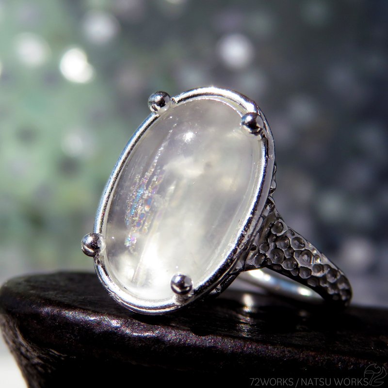 シルキームーンストーン リング / silk Moonstone Ring l - 戒指 - 寶石 白色