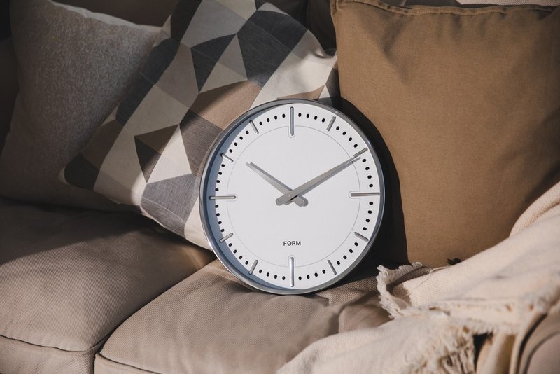 【Simple Convergence】Modern Frame Disc Clock | Black, Gray, White, Lake Green - นาฬิกา - วัสดุอื่นๆ 