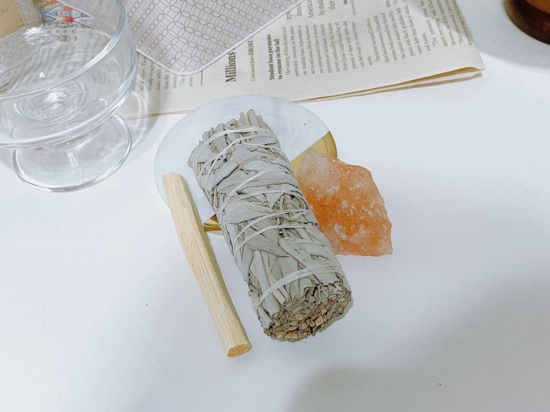 秘魯聖木 鼠尾草 礦石水晶 能量 淨化 消磁禮盒 - 擺飾/家飾品 - 水晶 粉紅色