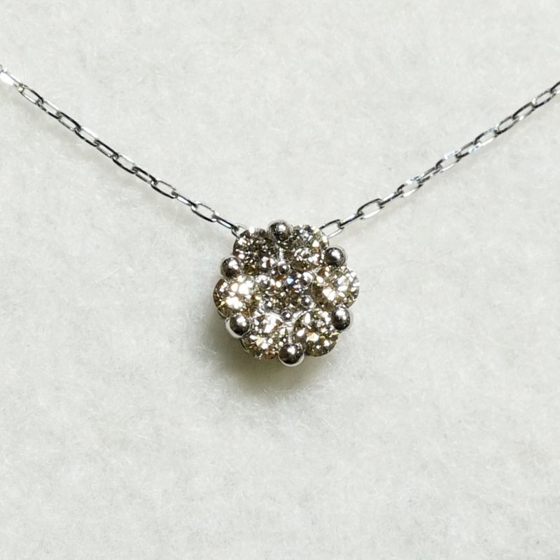 Platinum Diamond0.20ct Necklace - สร้อยคอ - โลหะ สีเงิน