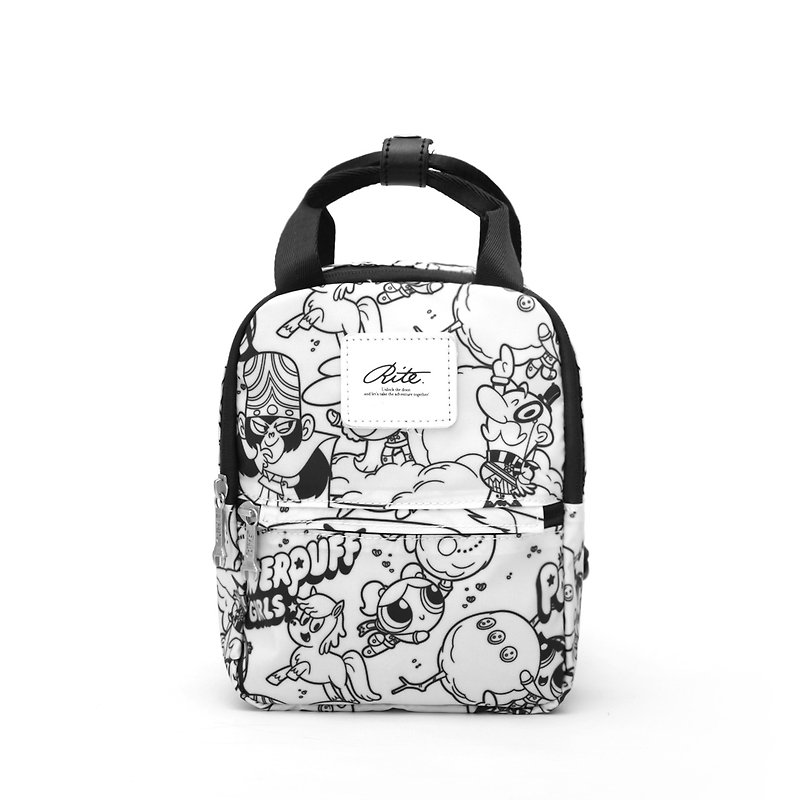 [RITE] Le Tour Series - Dual-use Mini Backpack - PPG Black and White - กระเป๋าเป้สะพายหลัง - วัสดุกันนำ้ ขาว