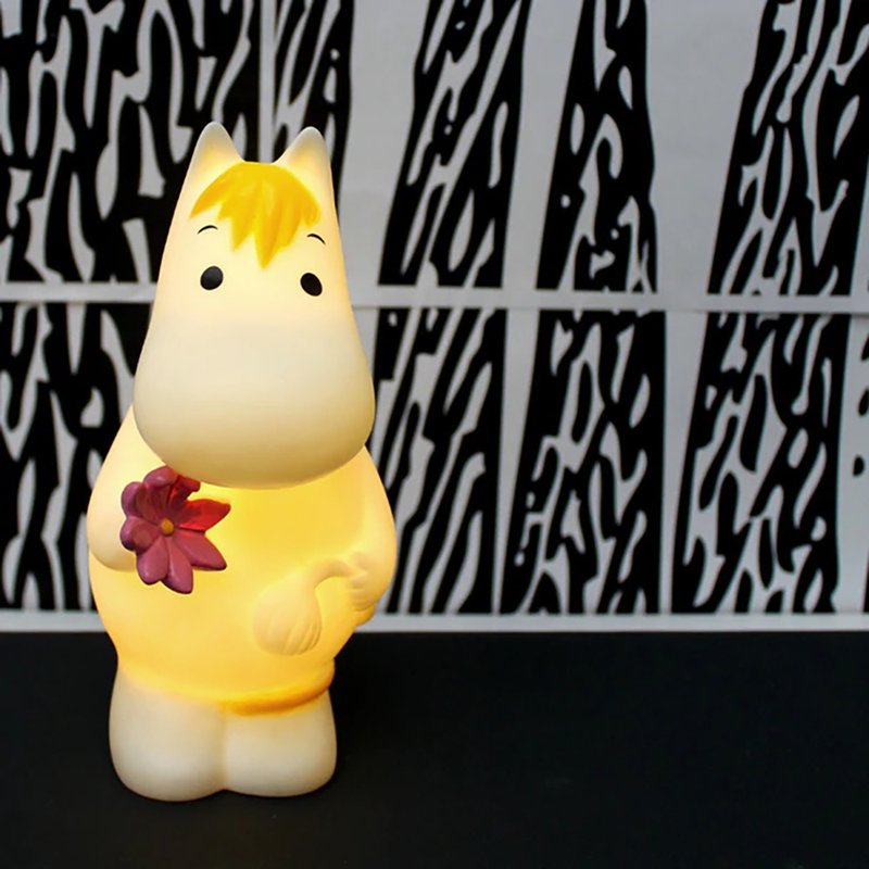 英國嚕嚕米Moomin拿著紫色小花LED小夜燈 - 燈具/燈飾 - 塑膠 白色