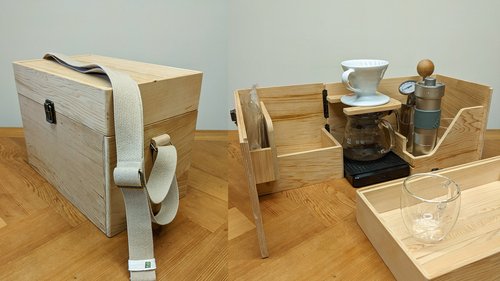 木真製造所 (試作品出清) Cafe Cube Lite - 你的行動咖啡吧 - 檜木收納箱