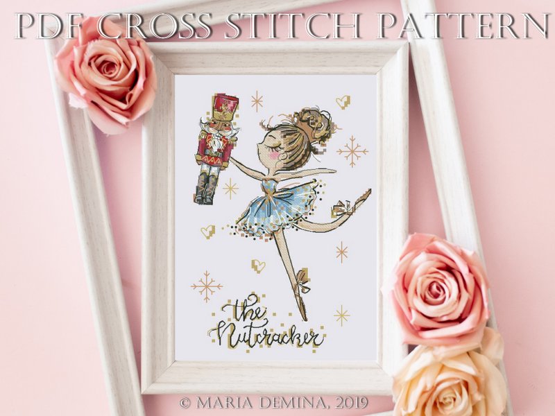 Masha (Clara) And The Nutcracker PDF cross stitch pattern - 手工藝教學/工具書 - 其他材質 