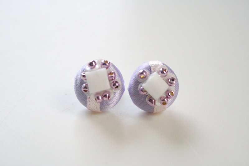 Czech beads titanium earrings - ต่างหู - เครื่องเพชรพลอย สีม่วง