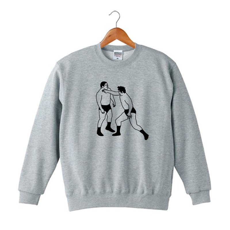 Chop sweatshirt - เสื้อฮู้ด - ผ้าฝ้าย/ผ้าลินิน สีเทา