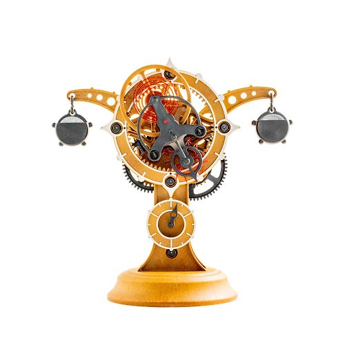 賽先生科學工廠 收藏達文西 - 擒縱式陀飛輪鐘 DIY組裝模型
