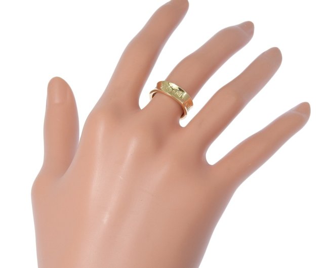 美品 TIFFANY&CO ティファニー ナロー リング 1837 約8.5号 TIFFANY&Co. ティファニー 1837ナロー リング 指輪 13号 18金
