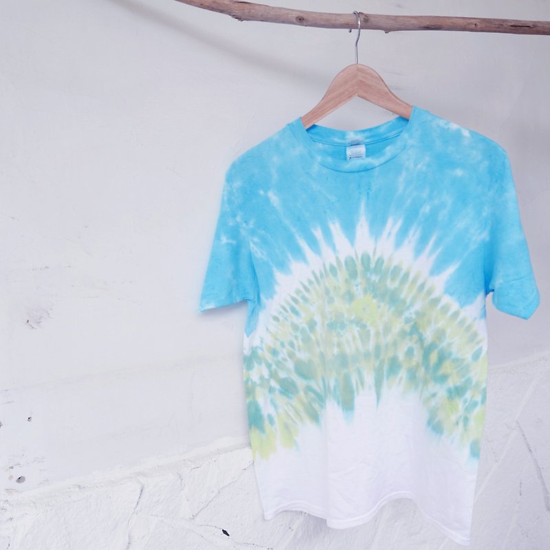 :Arashi Yama: Tie dye/T-shirt/Garment/Custom size/Men/Women - Unisex Hoodies & T-Shirts - Cotton & Hemp Blue