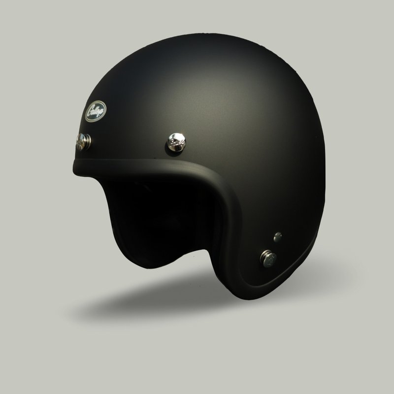 Taiwan-made half-face helmet matte black retro plain style-a total of 30 colors in perfect proportions - หมวกกันน็อก - วัสดุอื่นๆ 