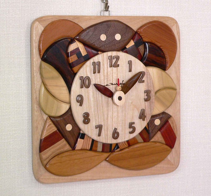 Clock mosaic - นาฬิกา - ไม้ สีนำ้ตาล