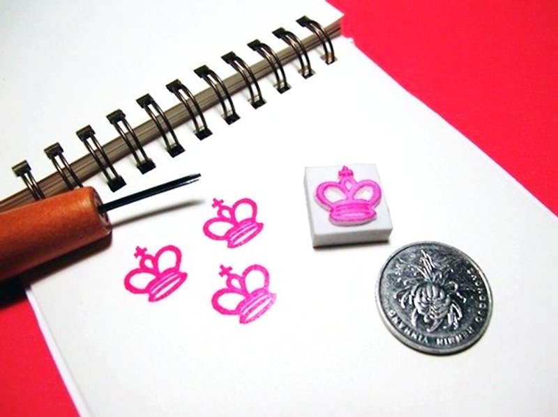 Apu handmade chapter cute mini crown stamp hand account stamp - ตราปั๊ม/สแตมป์/หมึก - ยาง 