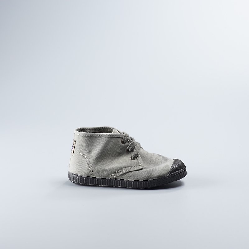 Spanish canvas shoes Chukka winter bristles cement gray blackhead wash old 960777 adults - รองเท้าลำลองผู้หญิง - ผ้าฝ้าย/ผ้าลินิน สีเทา