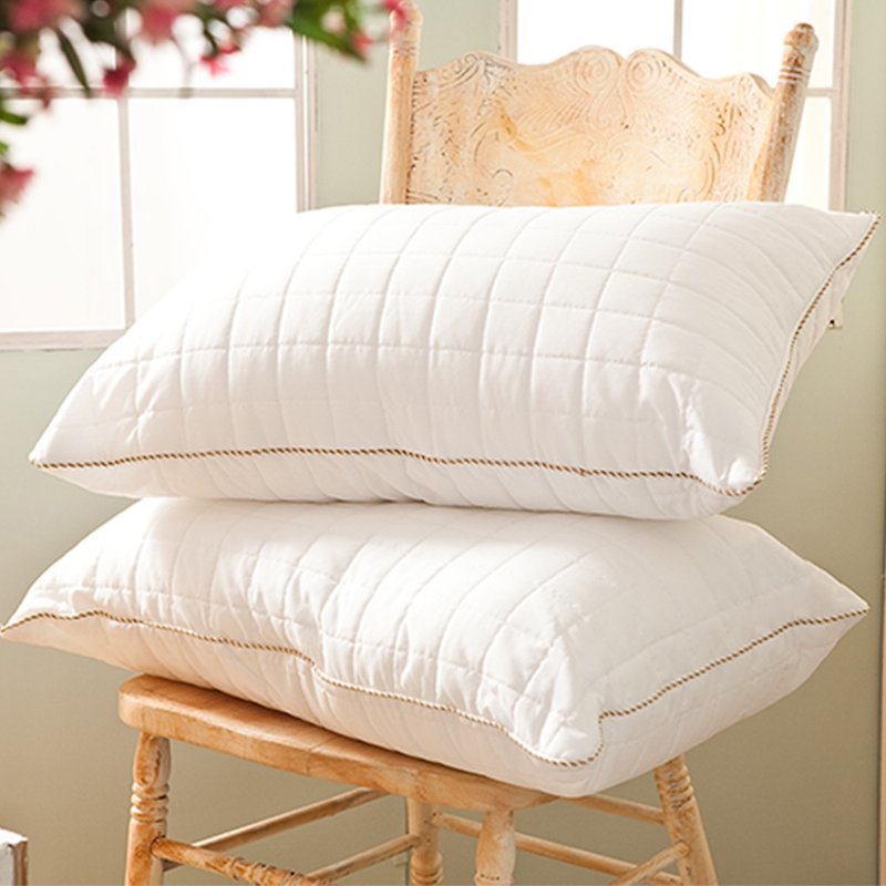 [Love Home Shop] Washable QQ Pillow (Two Packs) Water-Resistant Table Cloth Car Grid - หมอน - วัสดุอื่นๆ ขาว