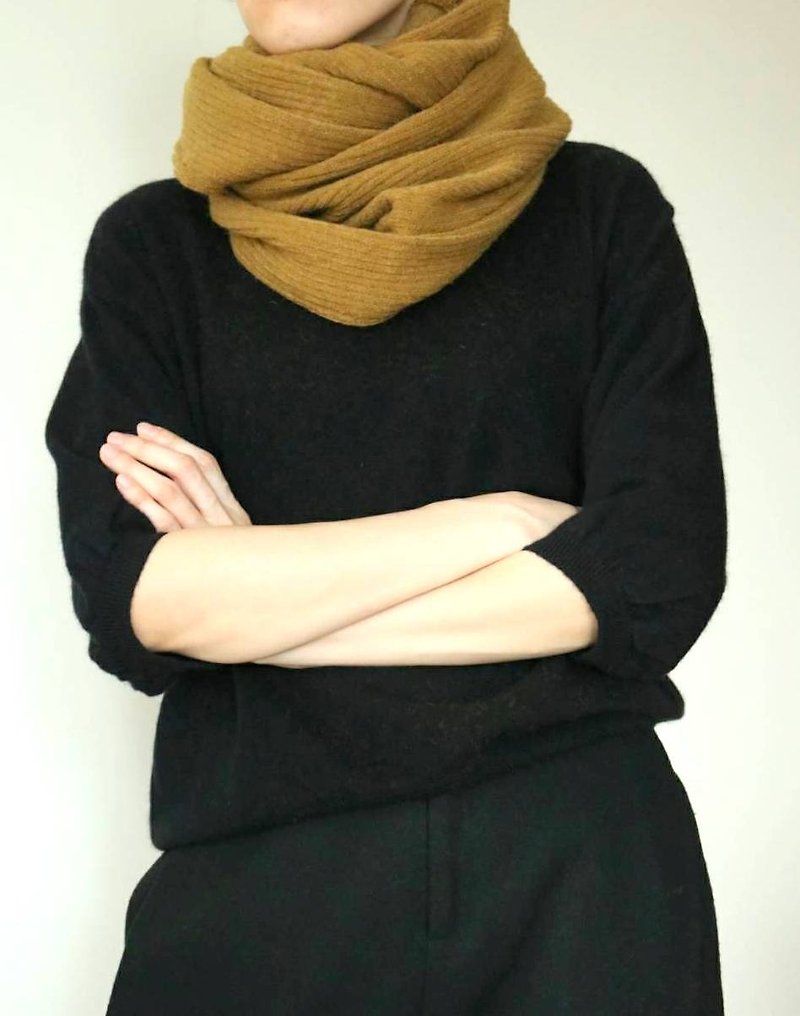 Lucie Cowl Scarf Angora rabbit wool scarf - Scarves - Wool 