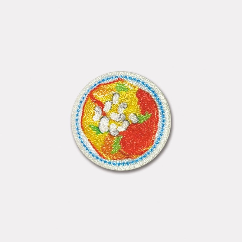 Oyster Omelet Dual-Use Embroidered Patch / Taiwan Souvenir / Taiwanese Specialty Gift - Badges & Pins - Thread Multicolor